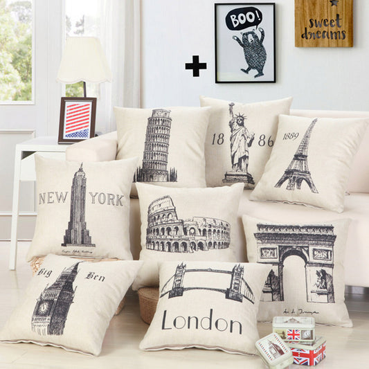 Great Buildings Print Pillow Cases