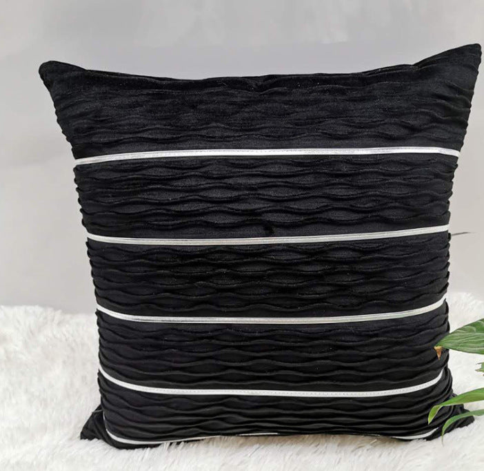 Simple Luxury Striped Vel Cushion Co