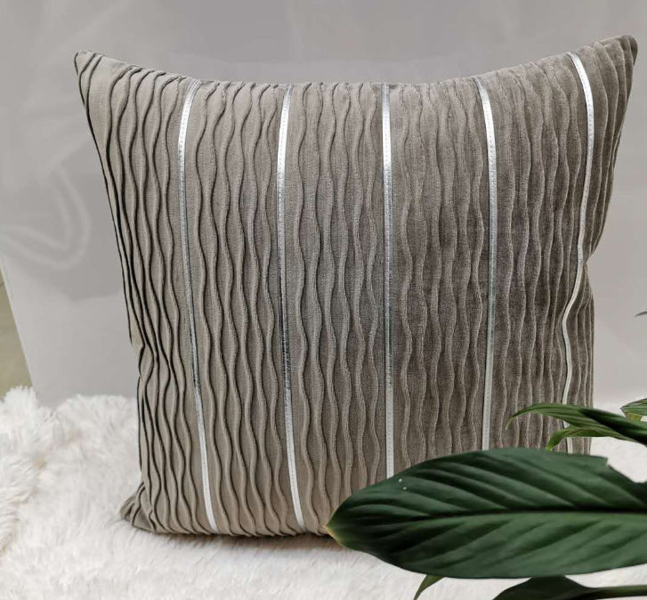 Simple Luxury Striped Vel Cushion Co