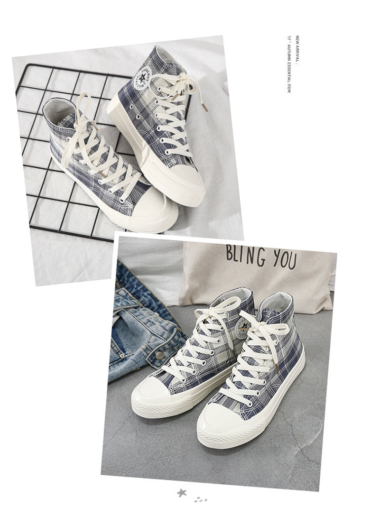 High-top Canvas Shoes Female