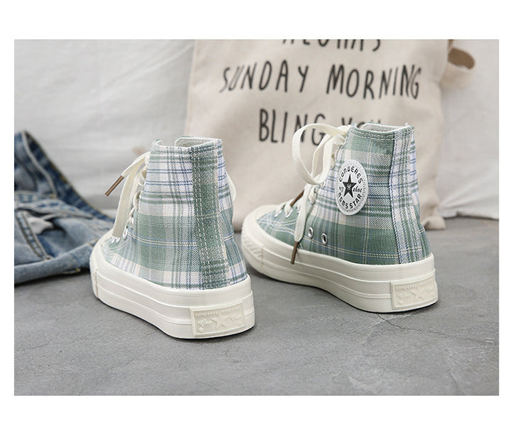 High-top Canvas Shoes Female