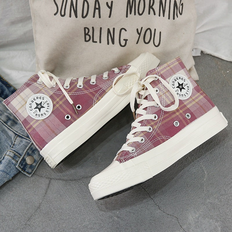 High-top Canvas Shoes Female