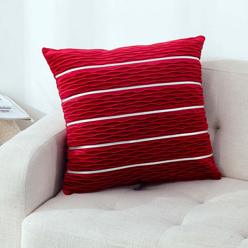 Simple Luxury Striped Vel Cushion Co