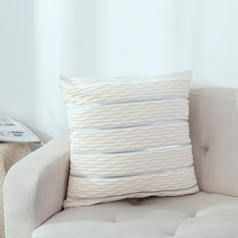 Simple Luxury Striped Vel Cushion Co