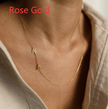 Load image into Gallery viewer, Personalized Sideway Initial Necklace 14K Best Seller
