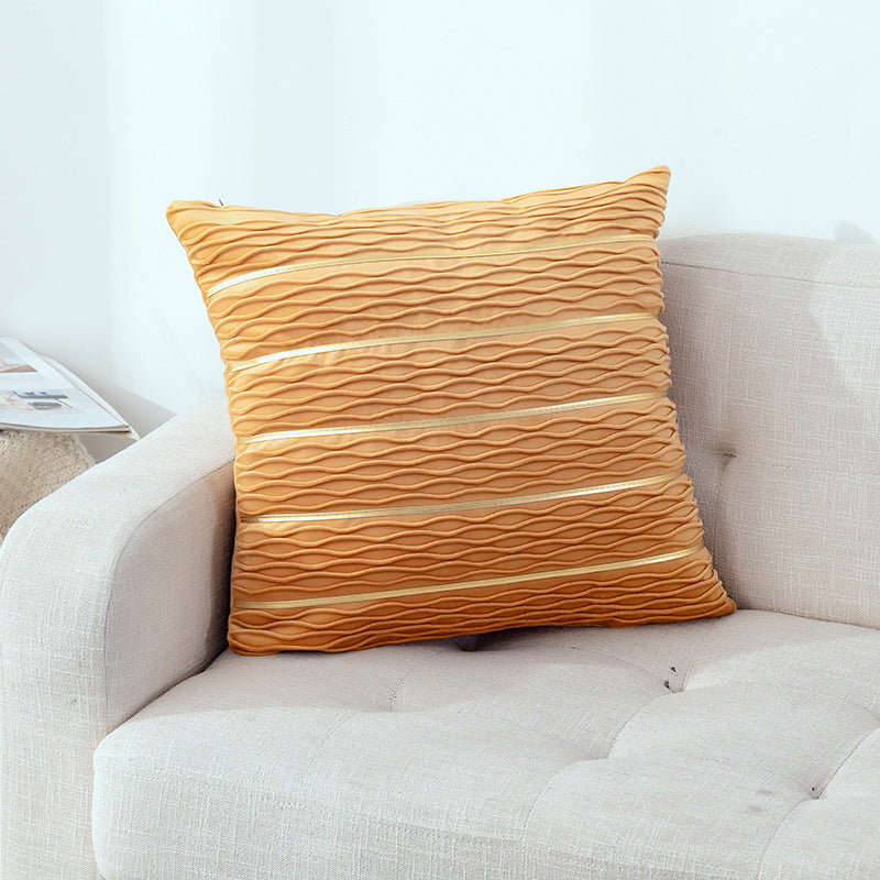 Simple Luxury Striped Vel Cushion Co