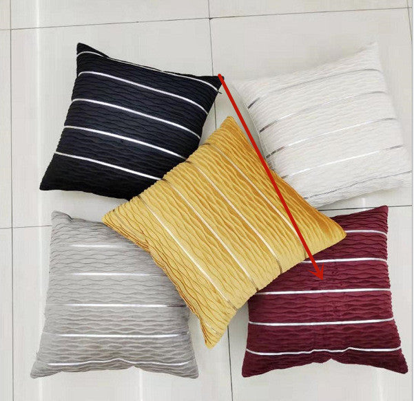 Simple Luxury Striped Vel Cushion Co