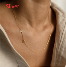 Load image into Gallery viewer, Personalized Sideway Initial Necklace 14K Best Seller
