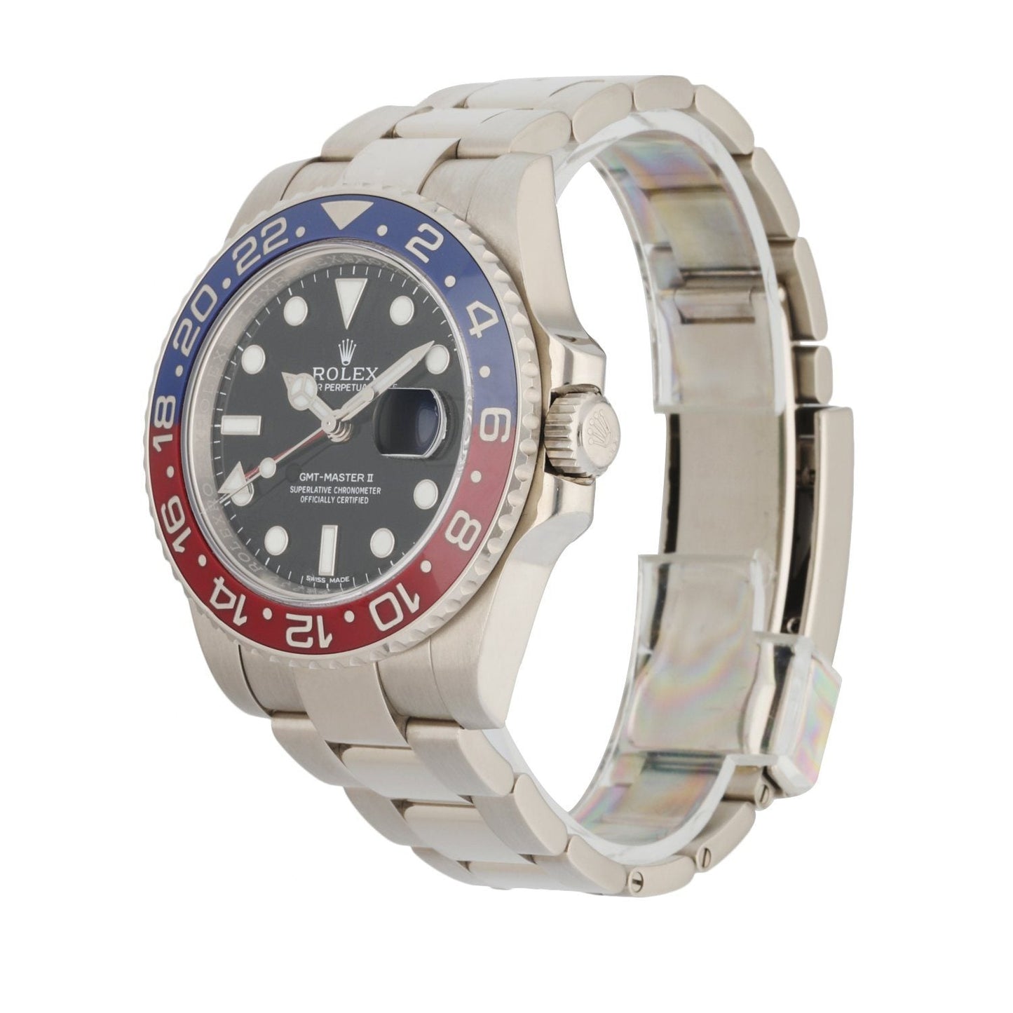 Rolex 116719 GMT-Master II 18K White Gold Pepsi Ceramic Bezel Men's Watch