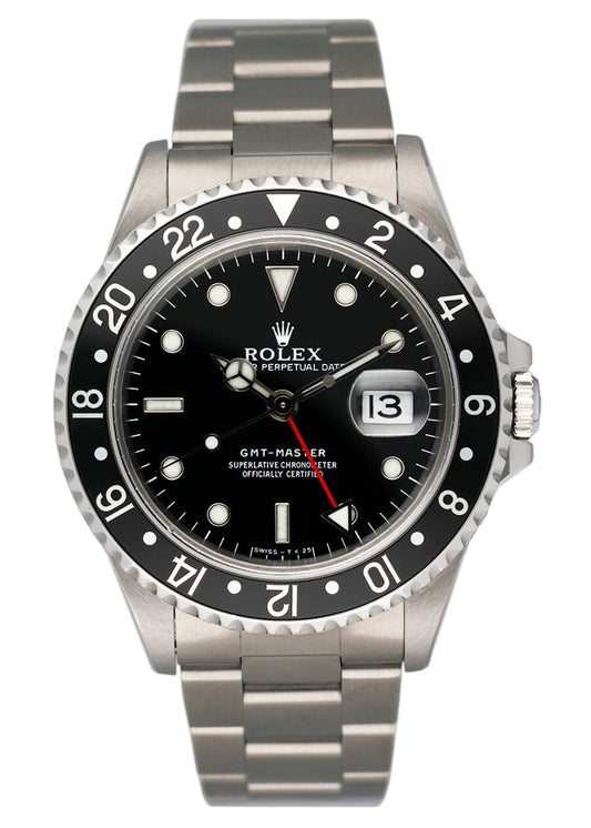 Rolex GMT Master 16700 Black Dial Mens Watch Box Papers