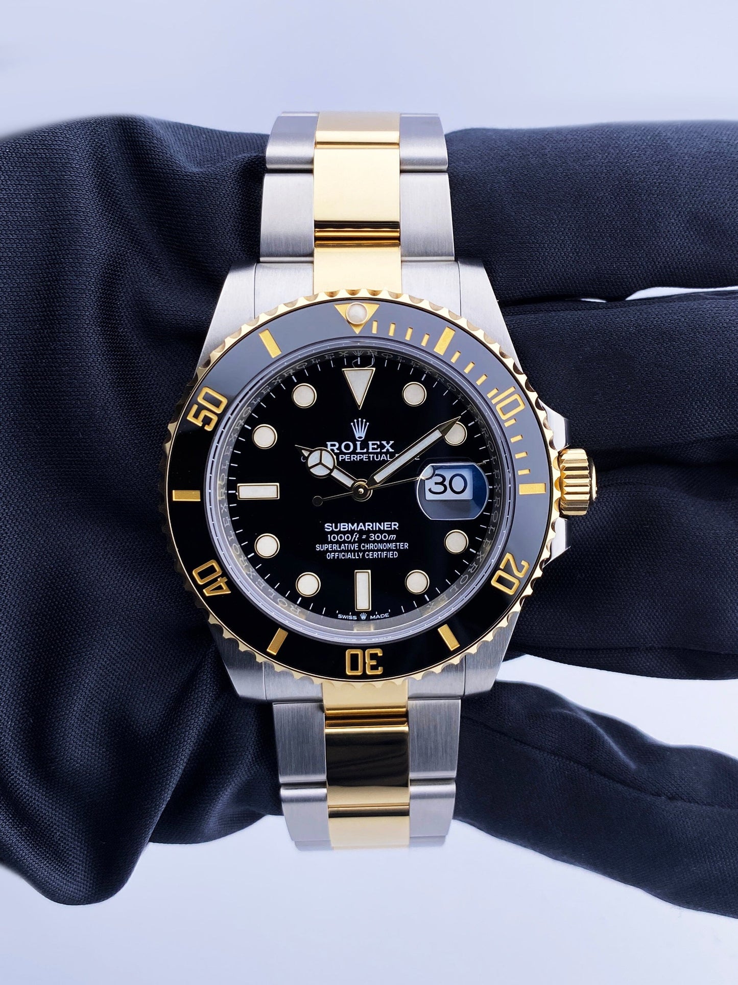 Rolex Submariner 126613LN Black Dial Two-Tone Mens Watch Box Papers